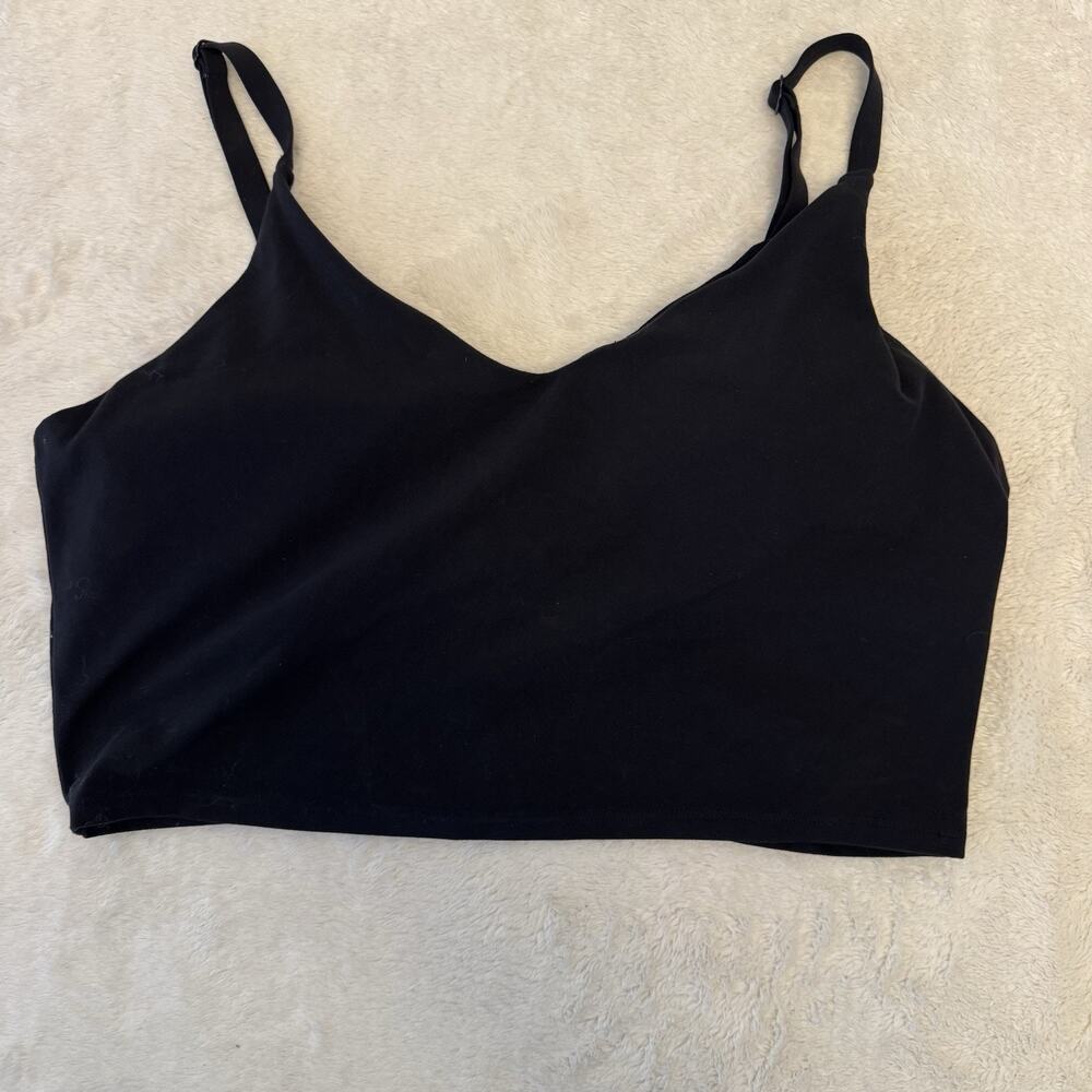 Athleta Conscious Crop Sports Bra Large Black